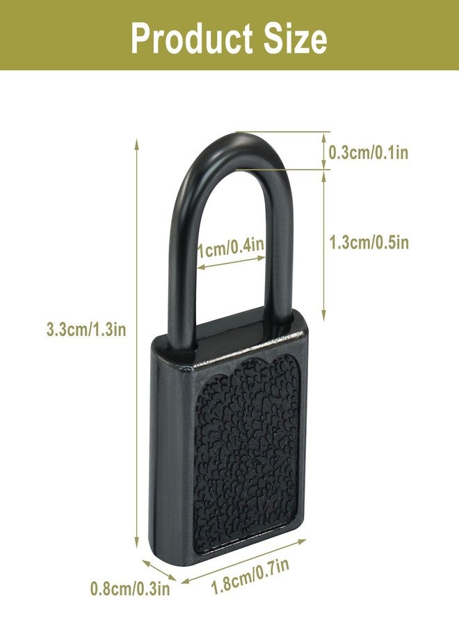 Litoexpe 10 Pcs Mini Cute Diary Padlock Tiny Small Luggage Locks with Keys, Small Metal Padlock Solid Luggage for Jewelry Boxes Decor (Black) - Image 2